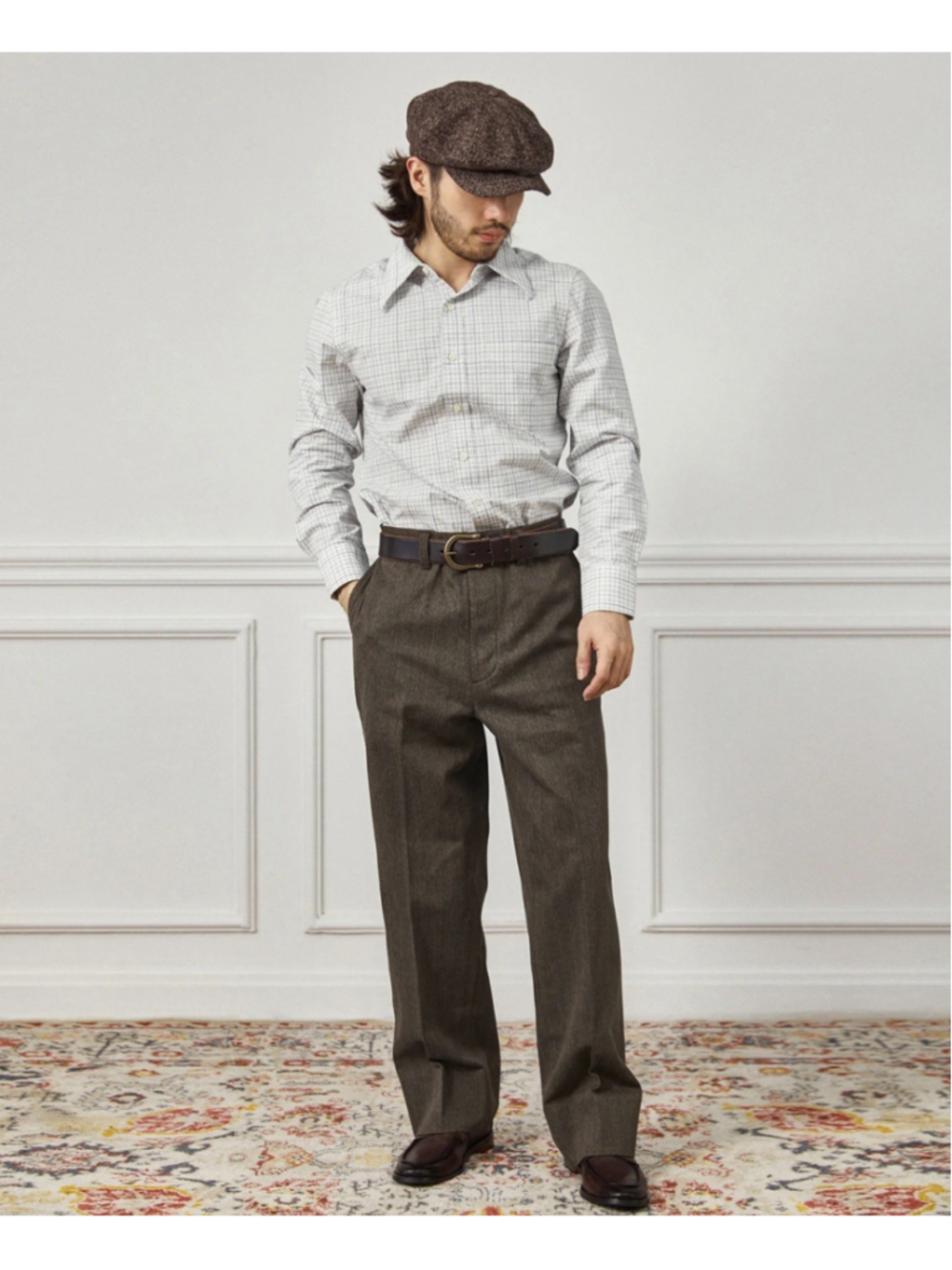 Lot 826W 1940s Salt & Pepper Work Trousers Militora Ranger Overall 32